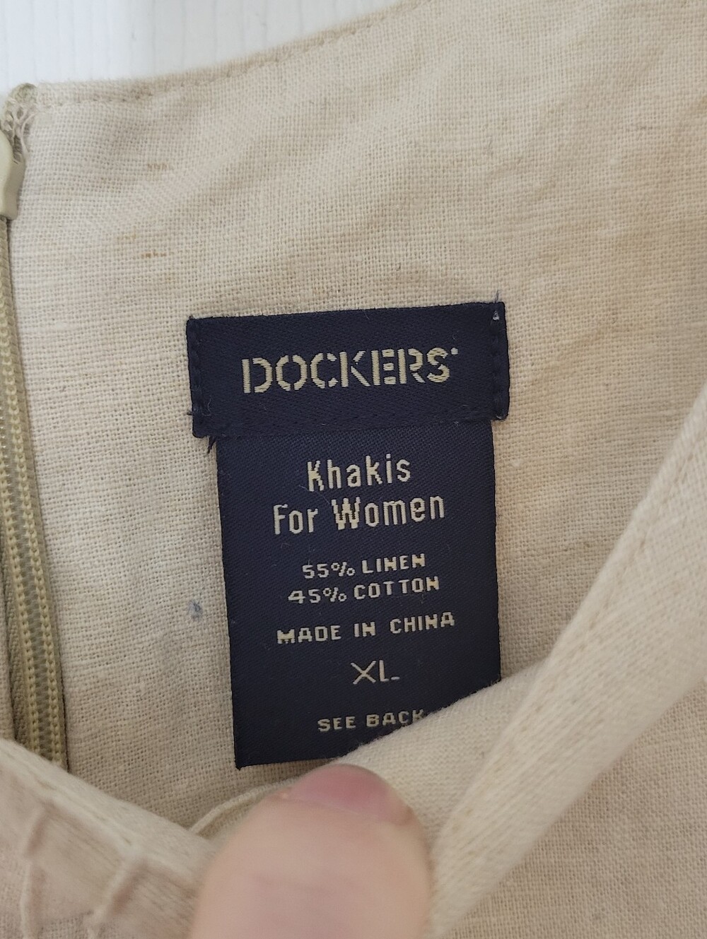 Dockers Khakis For Women Maxi Dress Linen Cotton Size XL - Picture 5 of 12